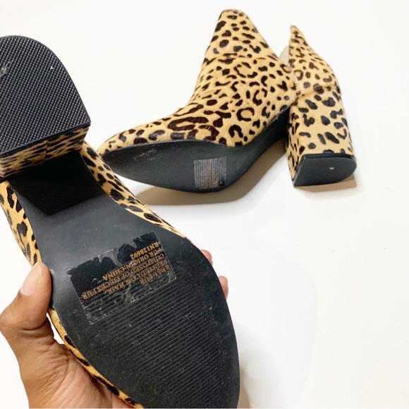 Steve Madden Leopard Stacked Heel Booties - Picture 4 of 7